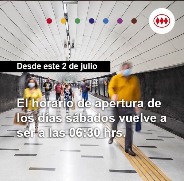 Metro de Santiago anuncia nuevo horario de apertura para los sábados